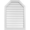 Ekena Millwork Octagonal Top Surface Mount PVC Gable Vent w/ 2"W x 2"P Brickmould Sill Frame, 24"W x 34"H GVPOT24X3403SN - alternate 1